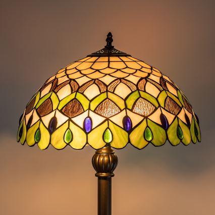 Brilagi - Tiffany vitražēta stāvlampa MARGARET 2xE27/60W/230V