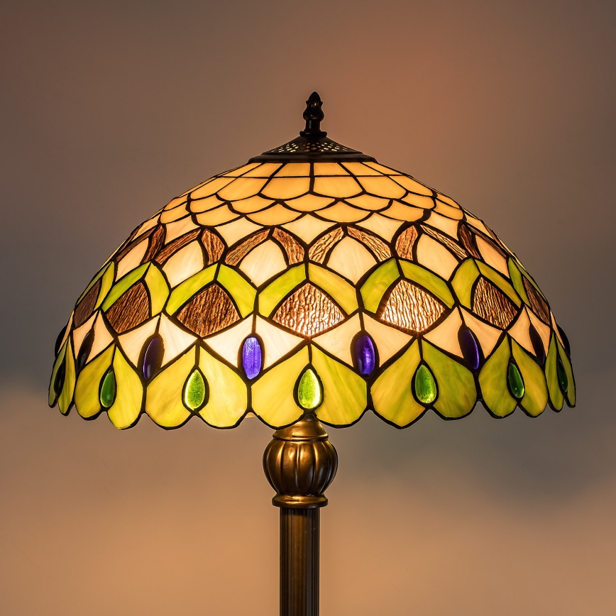 Brilagi - Tiffany vitražēta stāvlampa MARGARET 2xE27/60W/230V