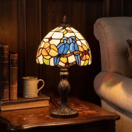 Brilagi - Tiffany vitražveida galda lampa JUNGLE 1xE27/60W/230V
