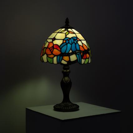 Brilagi - Tiffany vitražveida galda lampa JUNGLE 1xE27/60W/230V