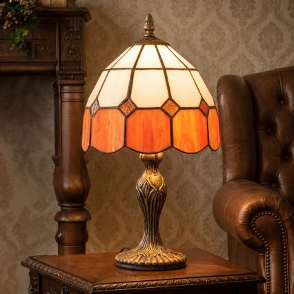 Brilagi - Tiffany vitražveida galda lampa SIENNA 1xE27/60W/230V