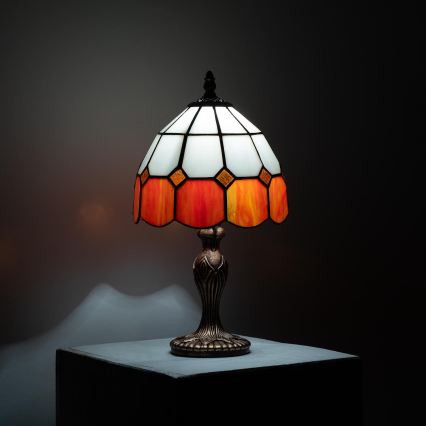 Brilagi - Tiffany vitražveida galda lampa SIENNA 1xE27/60W/230V