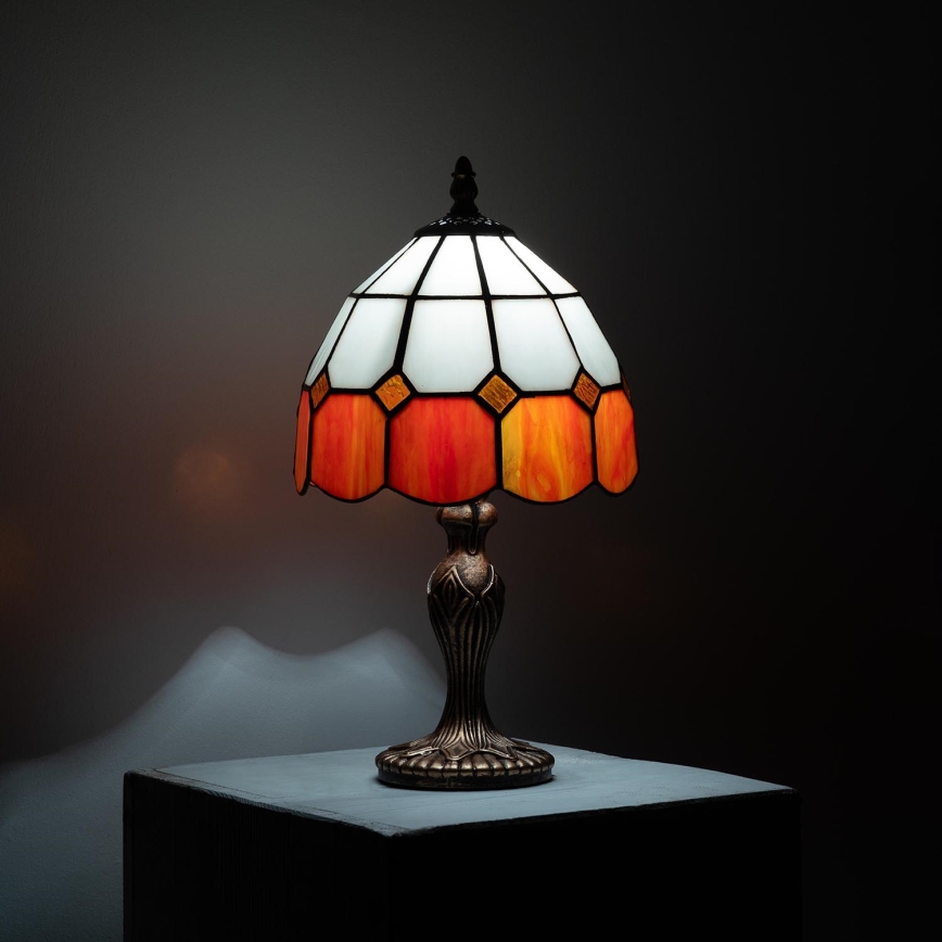 Brilagi - Tiffany vitražveida galda lampa SIENNA 1xE27/60W/230V