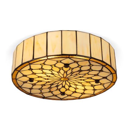 BRILAGI - Tiffany vitražveida griestu gaismeklis IVORY 2xE27/60W/230V Ø 40 cm
