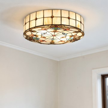 BRILAGI - Tiffany vitražveida griestu gaismeklis MIRABELLA 2xE27/60W/230V Ø 40 cm