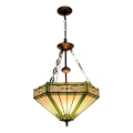BRILAGI - Tiffany vitražveida lustra uz ķēdes EMERALD 3xE27/60W/230V Ø 50 cm