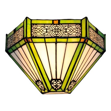 BRILAGI - Tiffany vitražveida sienas gaismeklis EMERALD 1xE14/40W/230V