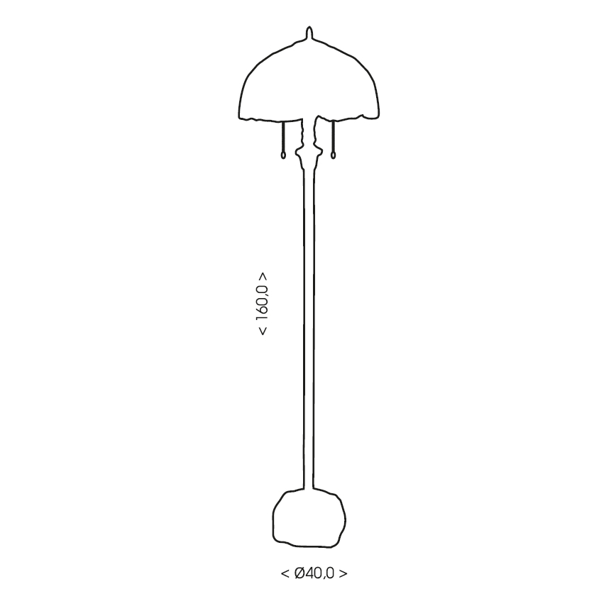BRILAGI - Tiffany vitražveida stāvlampa CORAL 2xE27/60W/230V