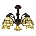 BRILAGI - Tiffany vitražveida virsmas montāžas griestu lampa EMERALD 5xE27/60W/230V Ø 60 cm