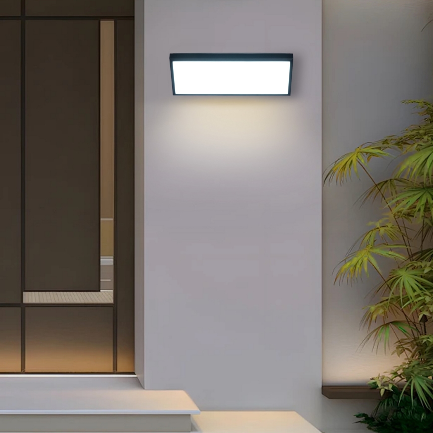 Brilagi - LED āra sienas gaismeklis TRIANGLE LED/42W/230V 3000/4000/6500K 45 cm melns IP65