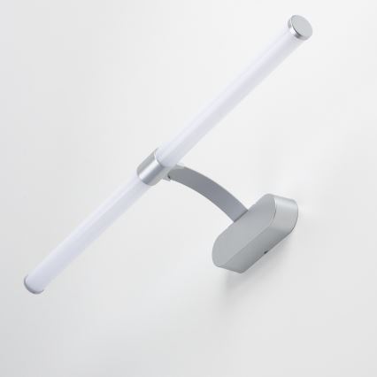 Brilagi - LED vannas istabas spoguļa apgaismojums 2 vienā TUBEO LED/8W/230V 60 cm IP44 sudraba
