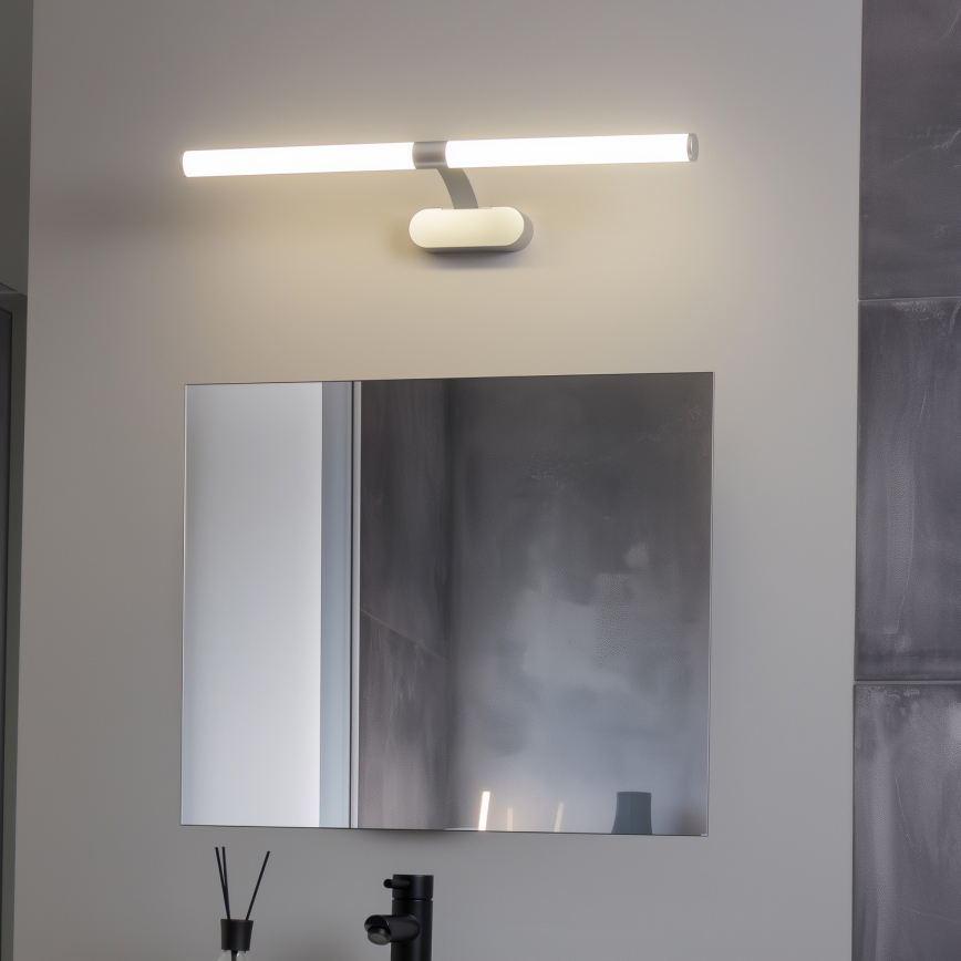 Brilagi - LED vannas istabas spoguļa apgaismojums 2 vienā TUBEO LED/8W/230V 60 cm IP44 sudraba