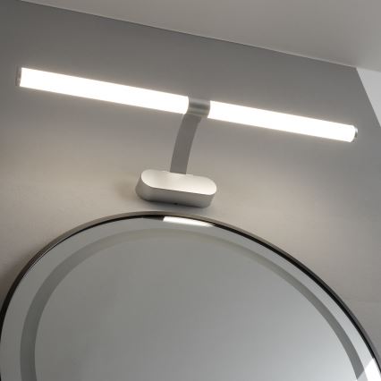 Brilagi - LED vannas istabas spoguļa apgaismojums 2 vienā TUBEO LED/8W/230V 60 cm IP44 sudraba