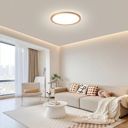 Brilagi - LED griestu lampa vannas istabai ULTRA SLIM LED/24W/230V Ø 42 cm rozā zelta IP54