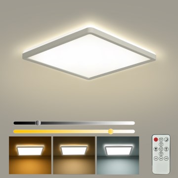 Brilagi - ULTRA SLIM dimmējams griestu LED gaismeklis LED/18W/230V 2700-6500K 30x30 cm balts + ar tālvadības pulti