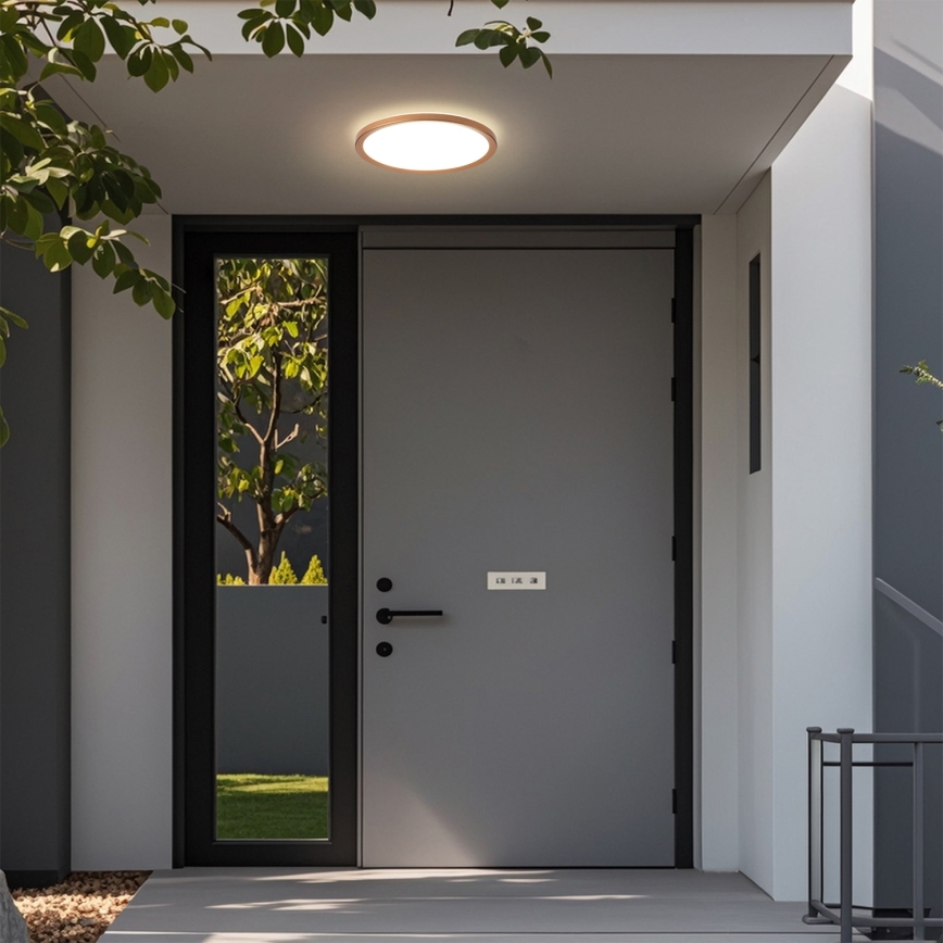 Brilagi - LED vannas istabas griestu lampa ULTRA SLIM LED/12W/230V Ø22,5 cm rožu zelts IP54