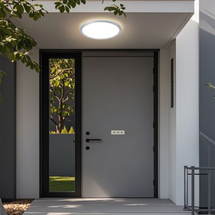 Brilagi - LED vannas istabas griestu gaismeklis ULTRA SLIM LED/24W/230V Ø 42 cm sudraba IP54