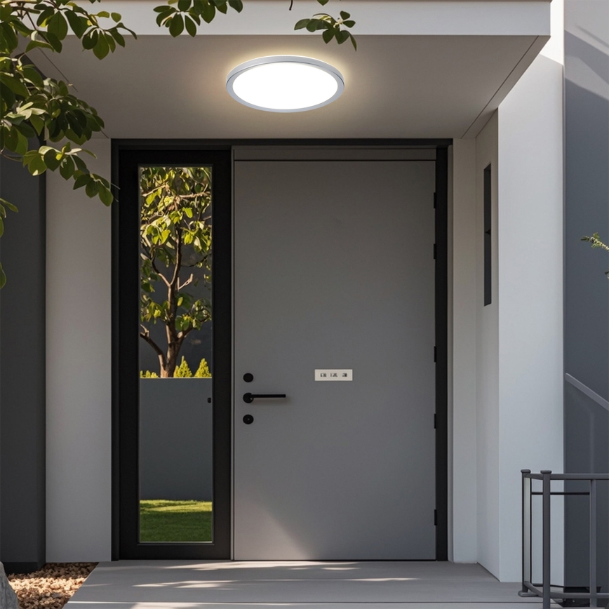 Brilagi - LED vannas istabas griestu gaismeklis ULTRA SLIM LED/24W/230V Ø 42 cm sudraba IP54