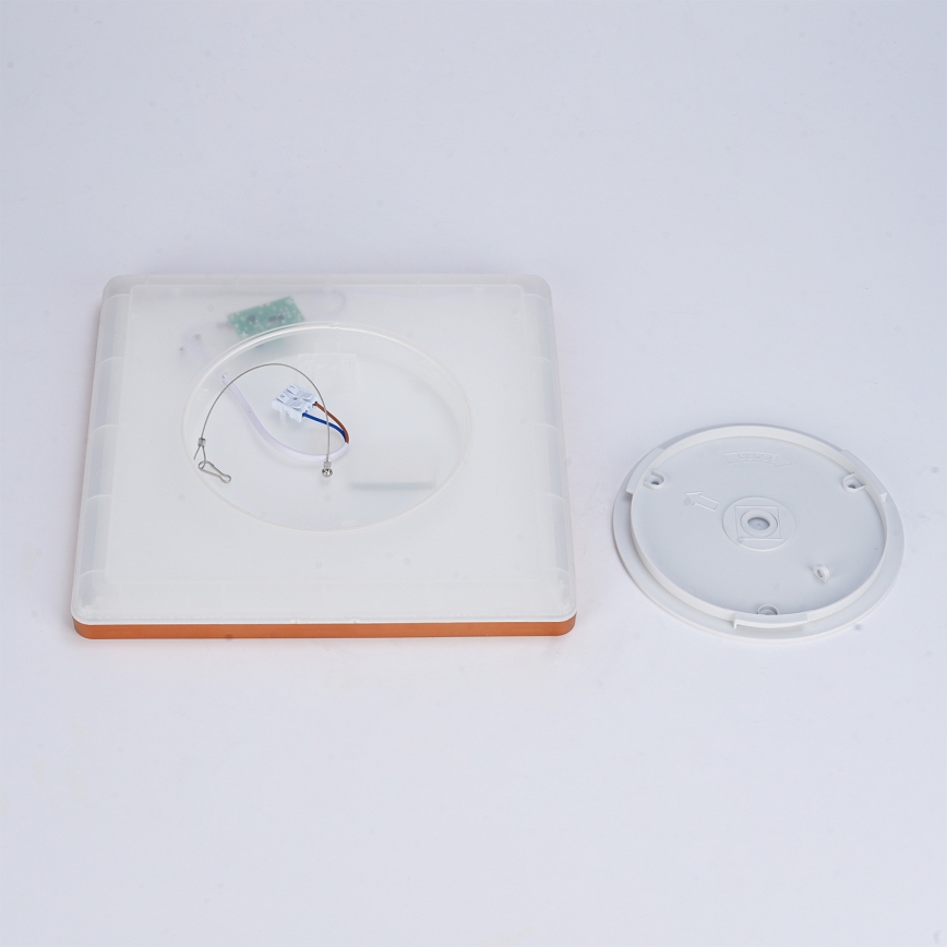 Brilagi - LED griestu gaismeklis vannas istabai ULTRA SLIM LED/18W/230V 30x30 cm rožu zelta IP54