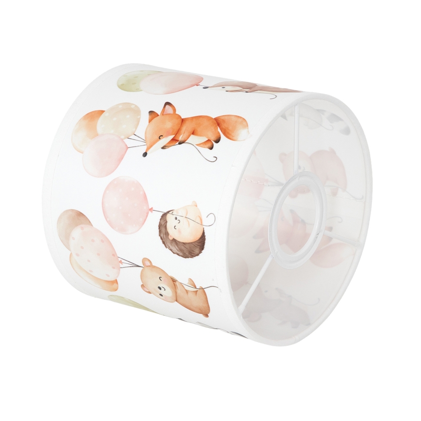 BRILAGI - Universāls abažūrs BOBO E27 Ø 15 cm balts/ar dzīvnieku motīviem