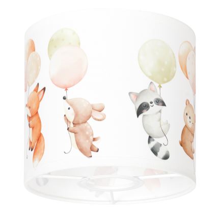BRILAGI - Universāls abažūrs BOBO E27 Ø 15 cm balts/ar dzīvnieku motīviem