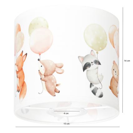 BRILAGI - Universāls abažūrs BOBO E27 Ø 15 cm balts/ar dzīvnieku motīviem