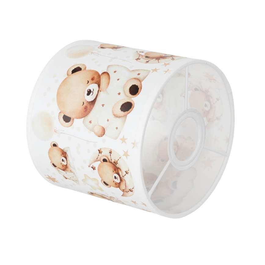 BRILAGI - Universāls abažūrs BOBO E27 Ø 15 cm balts ar lācīšiem