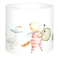 BRILAGI - Universāls abažūrs BOBO E27 Ø 15 cm balts/dzīvnieciņu raksts