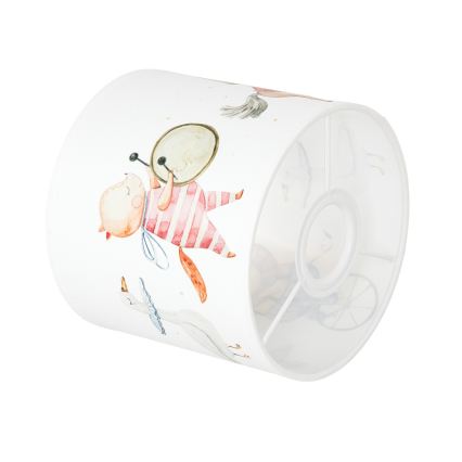BRILAGI - Universāls abažūrs BOBO E27 Ø 15 cm balts/dzīvnieciņu raksts