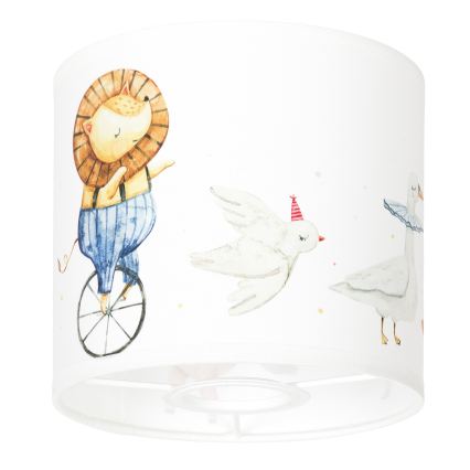 BRILAGI - Universāls abažūrs BOBO E27 Ø 15 cm balts/dzīvnieciņu raksts