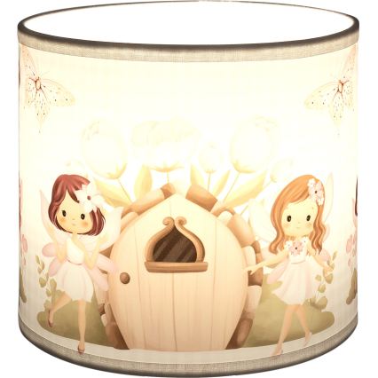 BRILAGI - Universāls abažūrs BOBO E27 Ø 15 cm balts/rozā/fejas