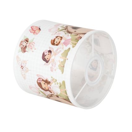 BRILAGI - Universāls abažūrs BOBO E27 Ø 15 cm balts/rozā/fejas