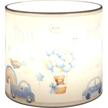 BRILAGI - Universāls abažūrs BOBO E27 Ø 15 cm balts/zils/ar lācīšiem