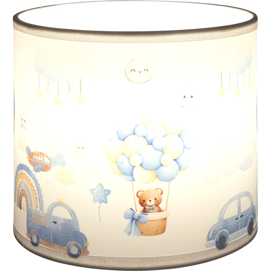 BRILAGI - Universāls abažūrs BOBO E27 Ø 15 cm balts/zils/ar lācīšiem