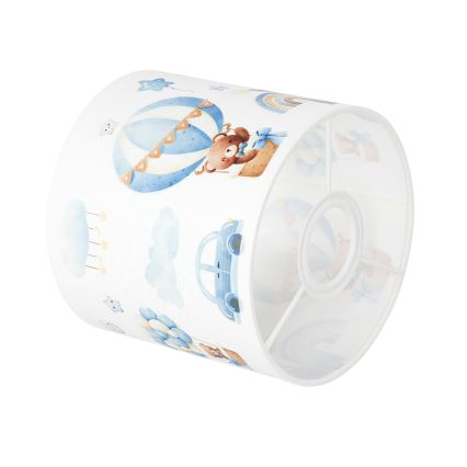 BRILAGI - Universāls abažūrs BOBO E27 Ø 15 cm balts/zils/ar lācīšiem