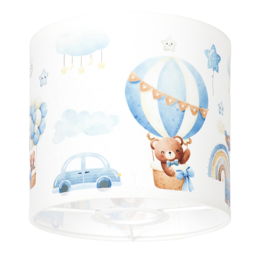BRILAGI - Universāls abažūrs BOBO E27 Ø 15 cm balts/zils/ar lācīšiem