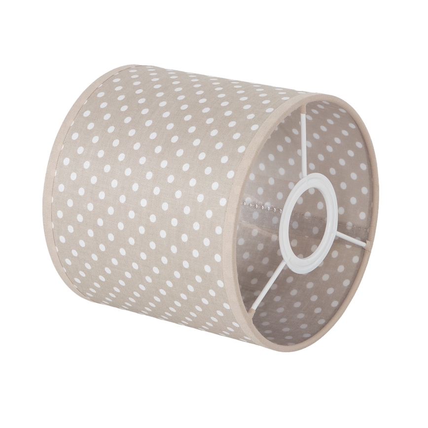 BRILAGI - Universāls abažūrs BOBO E27 Ø 15 cm, bēšs ar punktiem
