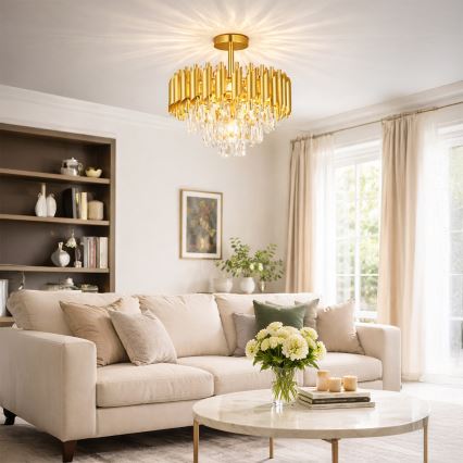 Brilagi - Uz virsmas montējama griestu lampa ECLIPSE 5xE14/10W/230V Ø 38 cm zelta