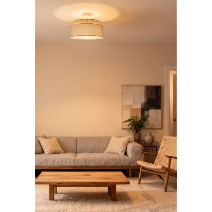 Brilagi - Uz virsmas montējamā griestu lampa PADOVA 1xE27/60W/230V Ø 40 cm, bēša