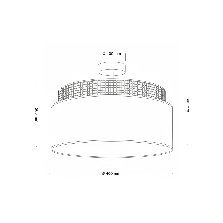 Brilagi - Uz virsmas montējamā griestu lampa PADOVA 1xE27/60W/230V Ø 40 cm, bēša