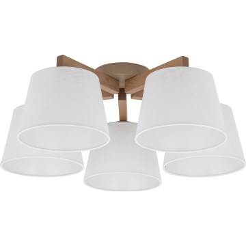 Brilagi - Uzstādāma griestu lampa LATTE SABIA 5xE27/60W/230V priede/balta