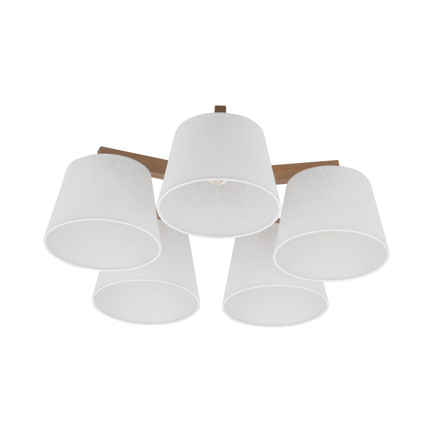 Brilagi - Uzstādāma griestu lampa LATTE SABIA 5xE27/60W/230V priede/balta