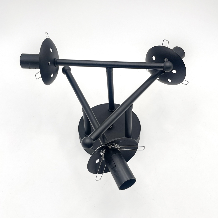 Brilagi - Uzstādāma griestu lampa MALIVA 3xE14/15W/230V melna/caurspīdīga