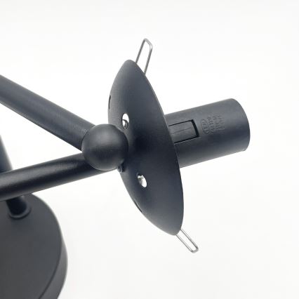 Brilagi - Uzstādāma griestu lampa MALIVA 3xE14/15W/230V melna/caurspīdīga