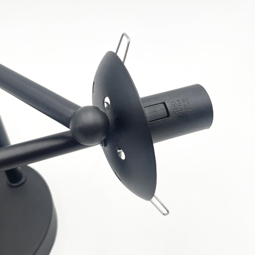 Brilagi - Uzstādāma griestu lampa MALIVA 3xE14/15W/230V melna/caurspīdīga