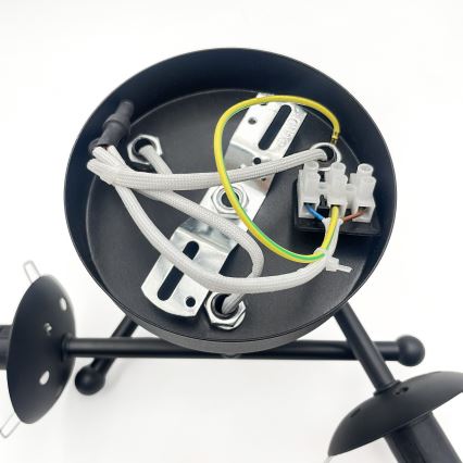 Brilagi - Uzstādāma griestu lampa MALIVA 3xE14/15W/230V melna/caurspīdīga