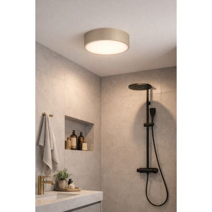 Brilagi - Vannas istabas griestu lampa POOL 2xE27/15W/230V pr. 30 cm IP54 bēša