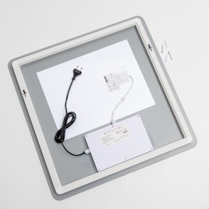 Brilagi - DIANA LED vannas istabas spogulis ar apgaismojumu, apsildi un regulējamu spilgtumu LED/17W/230V 60x60 cm 3000/4000/6500K IP44 CRI 90