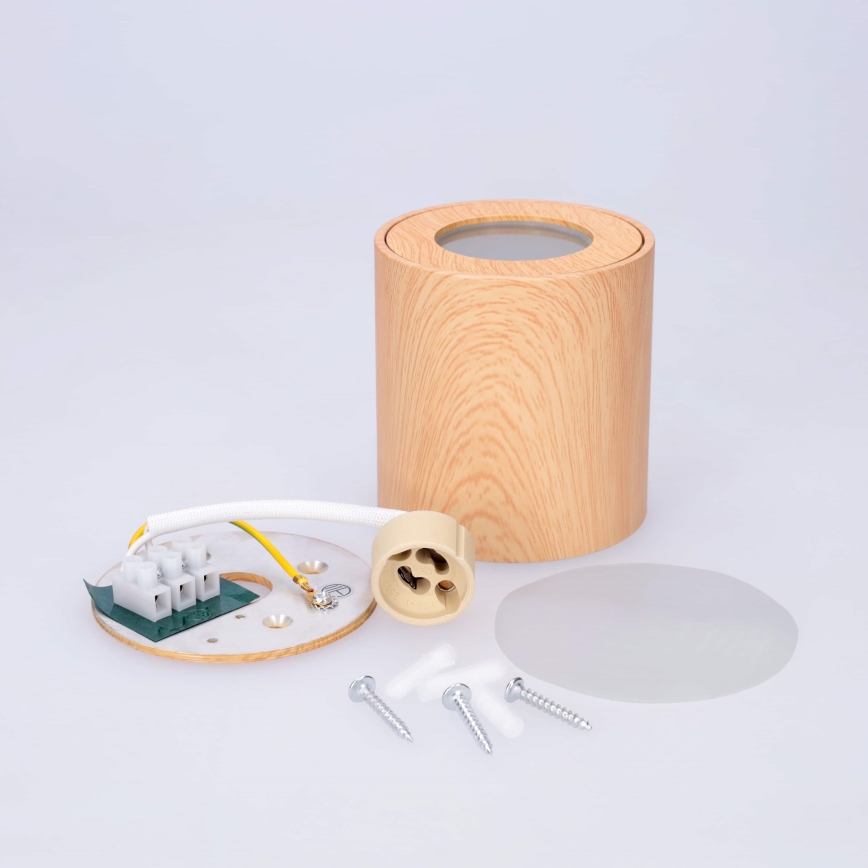 BRILAGI - Vannas istabas starmetis MIA 1xGU10/30W/230V 84x80 mm ozolkoka dekors IP44