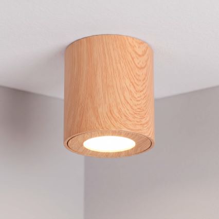 BRILAGI - Vannas istabas starmetis MIA 1xGU10/30W/230V 84x80 mm ozolkoka dekors IP44